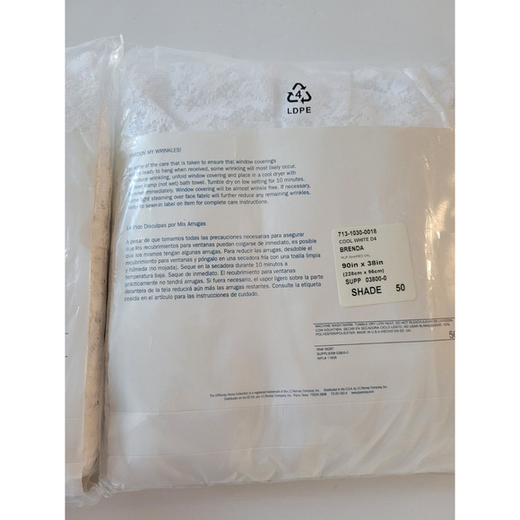 (2) Vintage JC Penney Home Collection Brenda White Lace Curtain Valance 90 X 38 - Picture 6 of 9